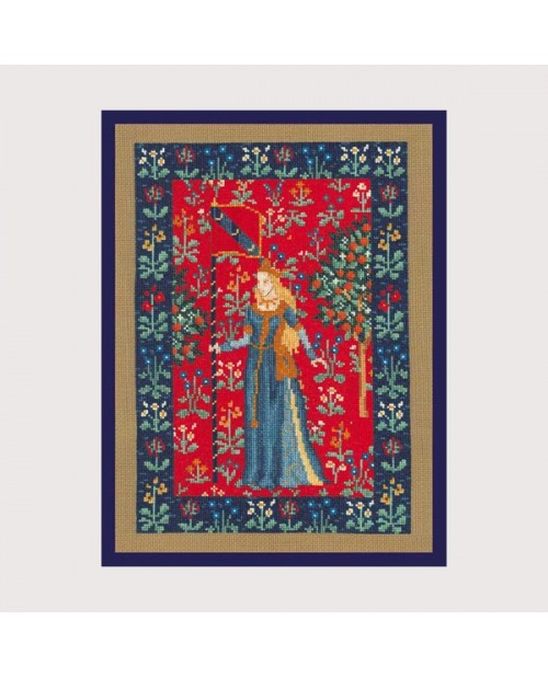 Medieval scene. Counted cross stitch embroidery kit. Le Bonheur des Dames 1045