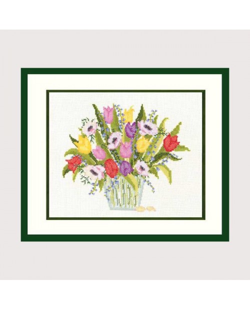 A bunch of tulips. Embroidery kit. Le Bonheur des Dames 1048