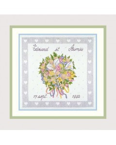 Bride's bouquet. Counted cross stitch embroidery kit. Le Bonheur des Dames 1117