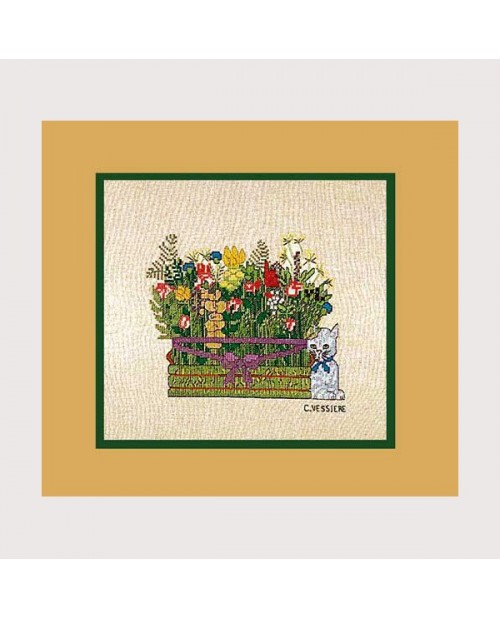 Bouquet. Counted cross stitch kit on even-weave linen. Le Bonheur des Dames 1165