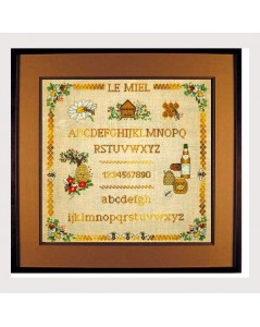 Honey - Alphabet. Le Bonheur des Dames counted cross stitch embroidery kit. 1172