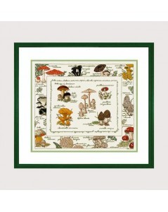 Mushrooms. Counted cross stitch embroidery kit. Le Bonheur des Dames 1193