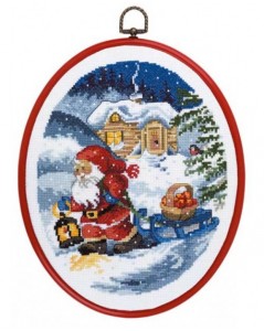 Santa Claus with sledge