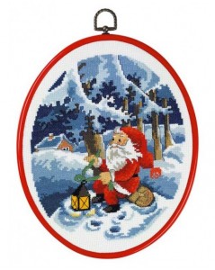 Santa Claus in woods
