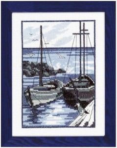 Port et bateaux. Broderie au point de croix. Permin of Copenhagen 123177