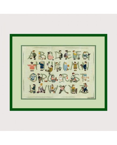Children's games Alphabet. Petit point and cross stitch embroidery kit. Le Bonheur des Dames 1284