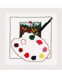 Paint palette. Counted cross stitch kit. Le Bonheur des Dames 1714