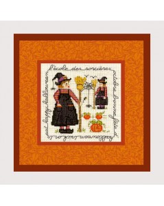 Witches' school. A picture embroidered by counted cross stitch. Le Bonheur des Dames 2235