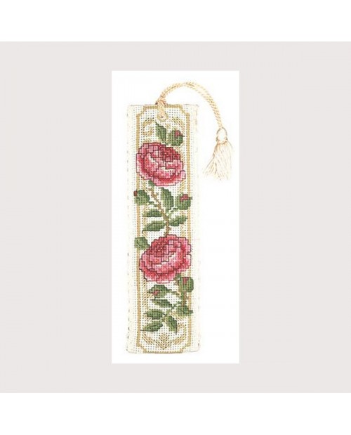 Bookmark kit Roses. Embroidery kit. Textile Heritage Collection