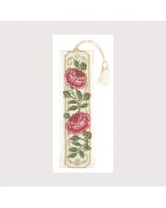 Marque-page roses à broder au point de croix. Textile Heritage Collection