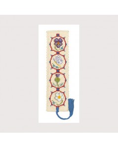 Bookmark medieval flowers