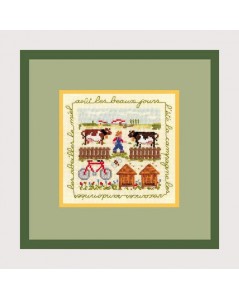 August in the country. Counted cross stitch embroidery kit. Le Bonheur des Dames 2247