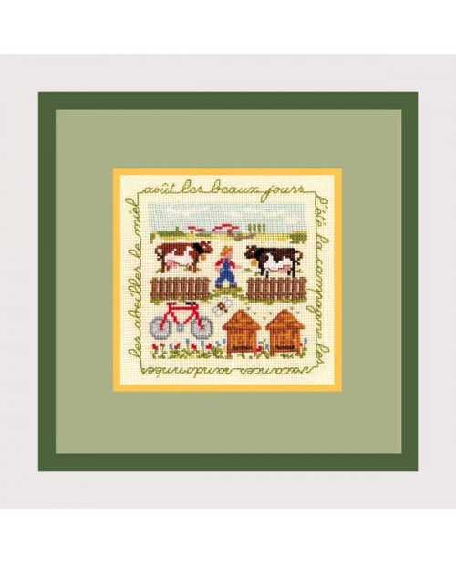 August in the country. Counted cross stitch embroidery kit. Le Bonheur des Dames 2247