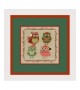 Christmas Owls Miniature. Counted cross stitch embroidery kit. Le Bonheur des Dames 2270