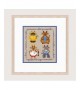 fours cats dressed as seamen embrodiered by cross stitch