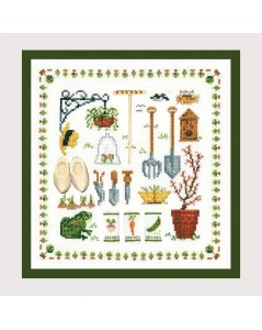 Spring accessories. Counted cross stitch picture with miniature accessories. Le Bonheur des dames 2618