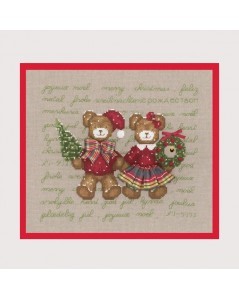 Couple of Christmas Bears.  Counted cross stitch kits. Le Bonheur des Dames 2630