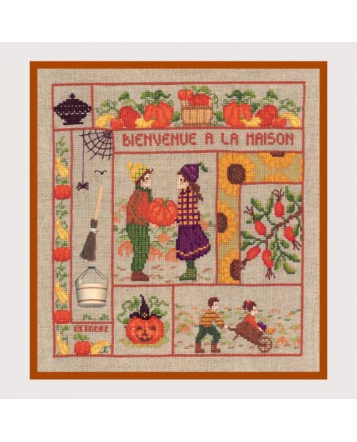 Welcome October counted cross stitch embroidery kit. n° 2659. Le Bonheur des Dames