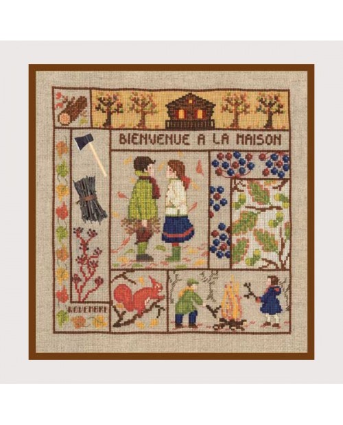 Welcome November counted cross stitch embroidery kit. n° 2660. Le Bonheur des Dames