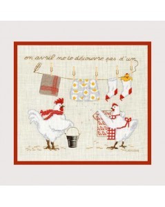 Counted cross stitch kit. Till April's dead change not a thread. Le Bonheur des Dames. Item n°  2663