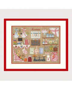 Kitchen. Counted cross stitch and petit point embroidery kit. Le Bonheur des Dames 2680