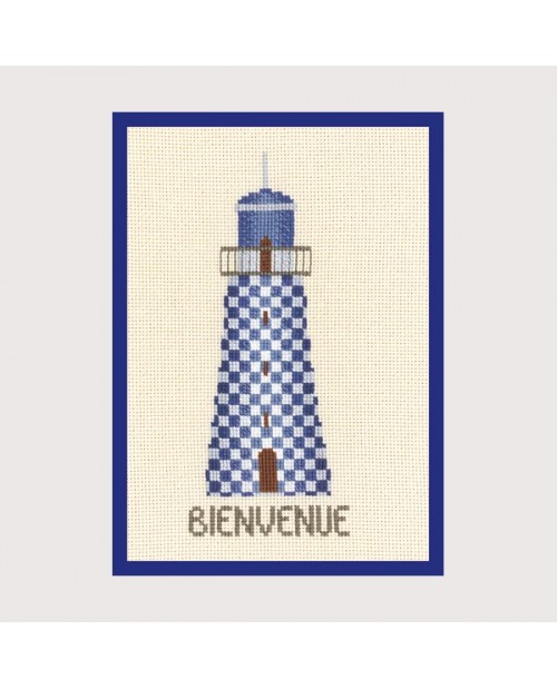 Lighthouse bienvenue (welcome) blue - gift-pres.