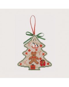 Christmas tree bear. Decorative suspension to embroider in cross stitch. Le Bonheur des Dames 2730