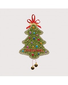 Merry Christmas Tree decoration to cross stitch. Embroidery kit n° 2733. Le Bonheur des Dames