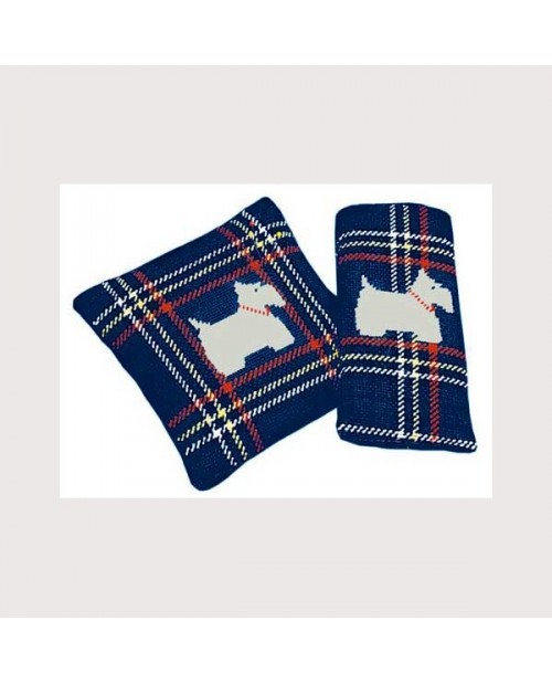 Scottish terrier navy blue