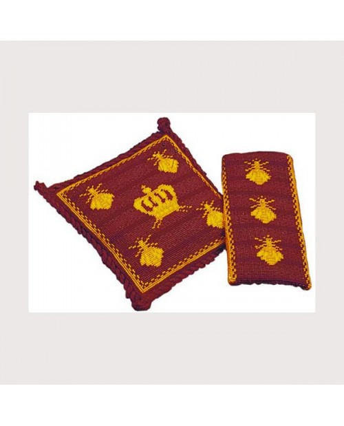 Bee on burgundy layer Bee on burgundy layer