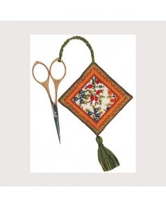 Berries. autumn. Scissor holder to embroider by cross stitch. Le Bonheur des Dames 3350.