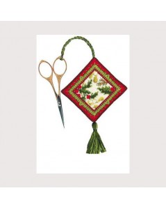 Winter. Scissor-holder, counted cross stitch accessory to embroider. Le Bonheur des Dames 3351
