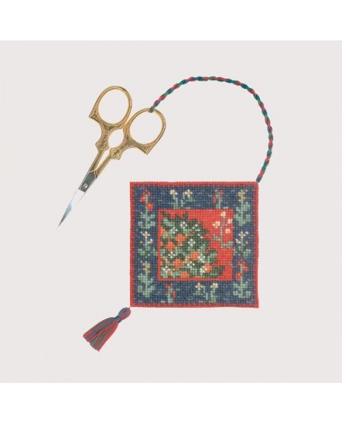 Scissor-keep to embroider in counted cross stitch kit. Medieval stylization. Le Bonheur des Dames 3361