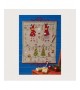 Advent calendar with gnomes to stitch by cross stitch. Embroidery kit. Permin of Copenhagen. 342260