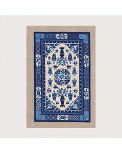 Peking miniature carpet.  Tent stitch embroidery kit. Item n° 3639