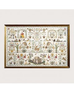 Sampler - A Dutch Beauty. Alphabet in ancient style. Embroidery kit by Permin of Copenhagen 3910813