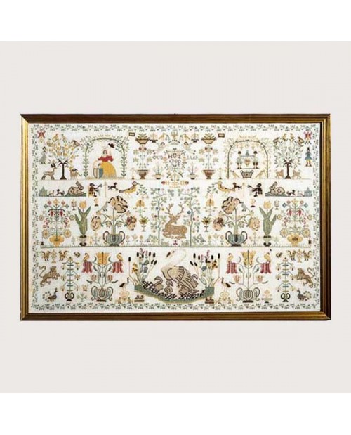 Sampler - A Dutch Beauty. Alphabet in ancient style. Embroidery kit by Permin of Copenhagen 3910813