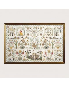 Sampler - A Dutch Beauty. Alphabet in ancient style. Embroidery kit by Permin of Copenhagen 3910813