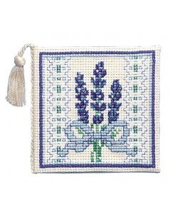 Needles case Victorian lavender. Counted cross stitch kit on Aida fabric. Textile Heritage Collection. 435555