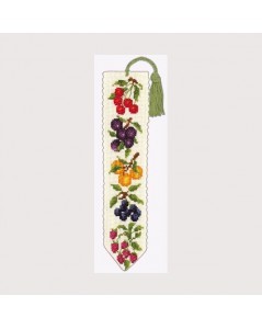 Fruits. Bookmark to stitch by counted cross stitch on Aïda fabric. Le Bonheur des Dames 4545