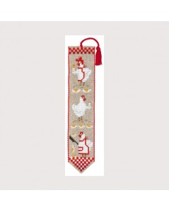 Bookmark Hens. Counted cross stitch embroidery. Le Bonheur des Dames. 4561