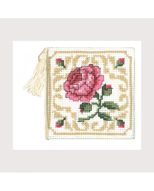 Porte-aiguilles Rose de Damas. Kit broderie point de croix, point compté. Textile Heritage Collection Porte-aiguilles Rose de Damas. Kit broderie point de croix, point compté. Textile Heritage Collection