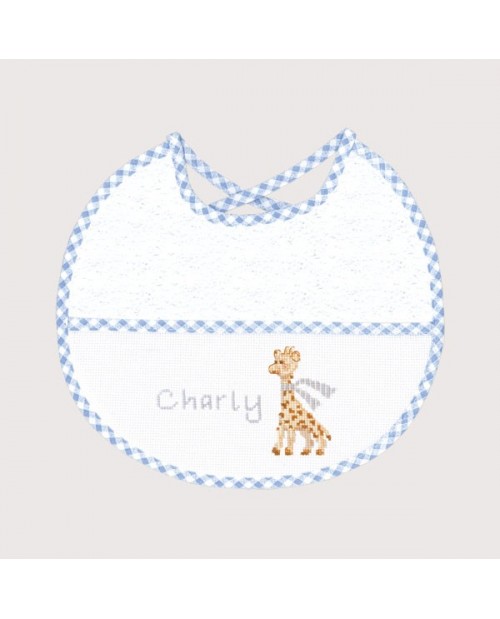 Blue birthday bib