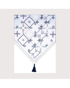 Blue mosaic tablecloth