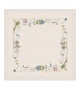 White linen tablecloth with seaside motive