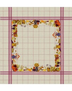 Nappe à broder avec les fruits et légumes d'automne. Le tons d'automne. Le Bonheur des Dames 6034