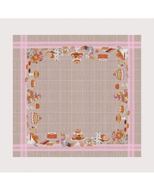 Tablecloth with sweets