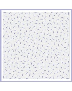 Lavender Tablecloth, white linen with printed design. Le Bonheur des Dames 6105