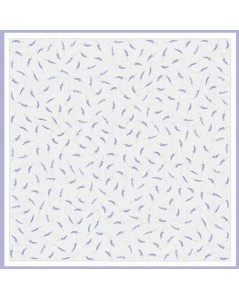 Lavender Tablecloth, white linen with printed design. Le Bonheur des Dames 6105