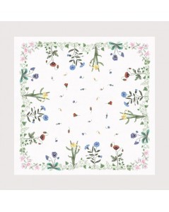 Printed tablecloth Flower frieze